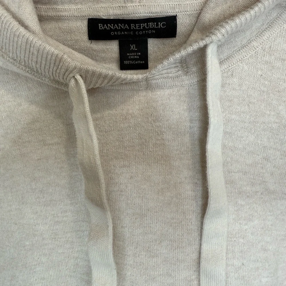 Banana Republic 100% Cotton Hooded‎ Sweater in Oatmeal - Size XL